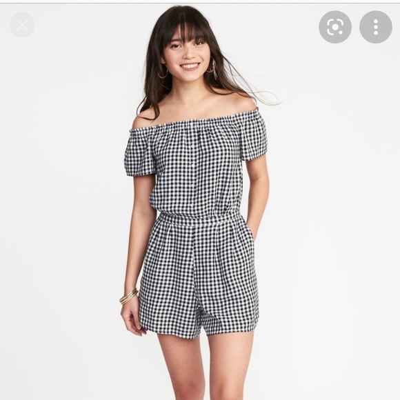 Old navy gingham romper. Size xxl - Picture 3 of 4